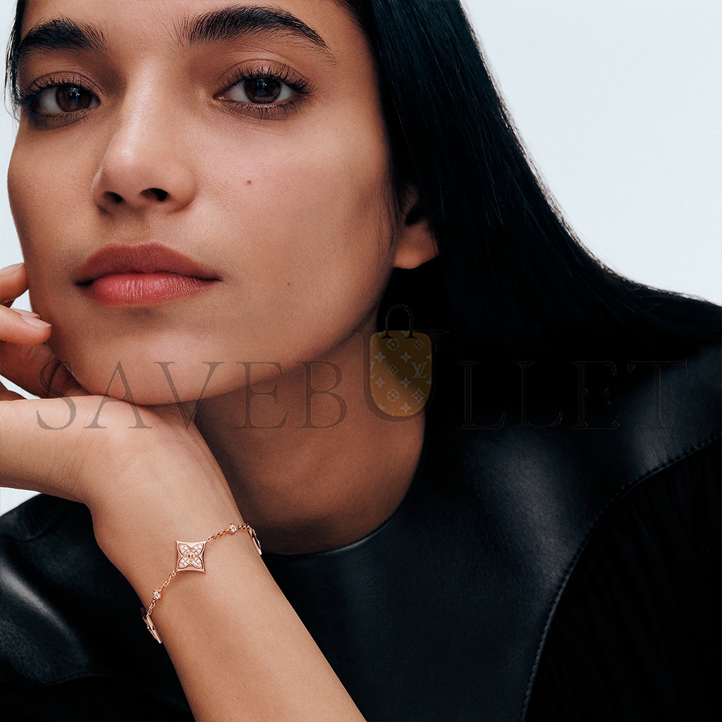 l**is v*t*n colour blossom bb multi-motifs bracelet, pink gold and Di*m*nds q05569